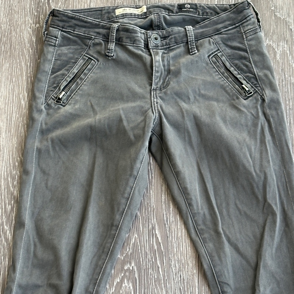 AG Adriano Goldschmied The Willow Zip Pocket Extreme Skinny Jeans Gray Size 24R - Picture 6 of 17